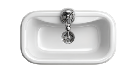 A sink that has the number f on it isolated on white background