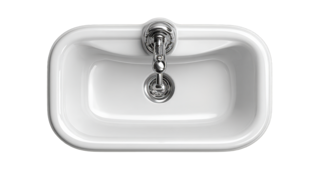 A sink that has the number f on it isolated on white background