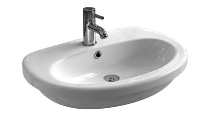 Fototapeta premium Washbasin isolated on white background sink 3d illustration cg render