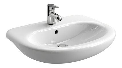 Fototapeta premium Washbasin isolated on white background sink 3d illustration cg render