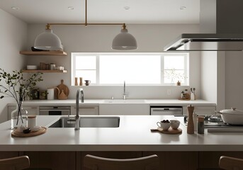 Modern Minimalist Kitchen Design Clean Lines and Warm Tones