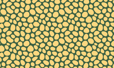 Seamless Organic Dots Pattern with Pebbles Shapes in a Modern Style