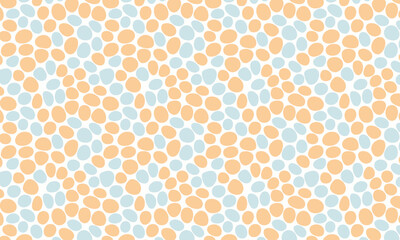 Seamless Organic Dots Pattern with Pebbles Shapes in a Modern Style
