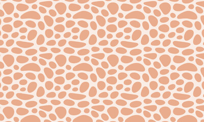 Seamless Organic Dots Pattern with Pebbles Shapes in a Modern Style