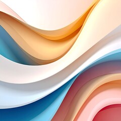 Abstract wavy shapes in pastel colors