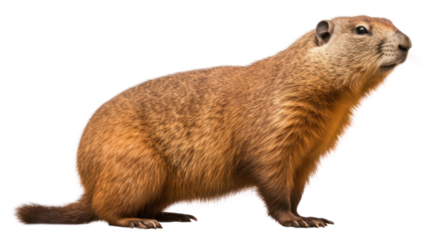 PNG Groundhog wildlife animal mammal.