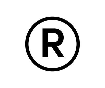 Registered trademark. Patent registered illustration on transparent background. 
