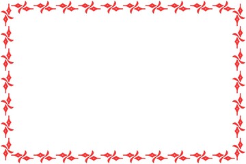 Simple Unique Frame with White Background, Red Color Frame, Unique Style, Border Frame, Photo Frame