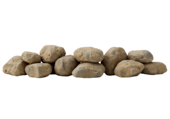**"Natural Stone Cluster: Earthy Textured Rocks on White"**

This high-resolution image presents a carefully arranged cluster of natural, irregularly shaped stones set against a clean white background