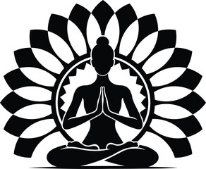 silhouette of a yoga