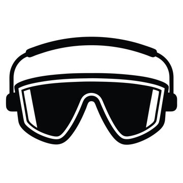 black goggles icon clip art preview