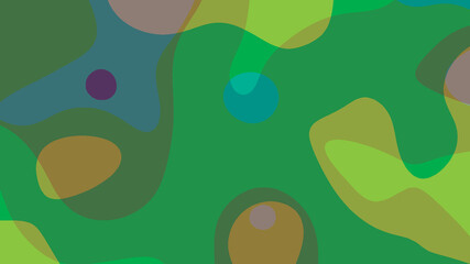Organic shapes and colors abstract green blue purple