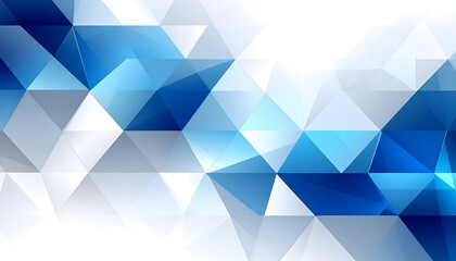 Abstract geometric pattern of overlapping triangles in shades of blue and white.