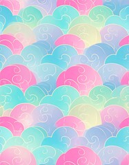 Pastel cloud-like pattern