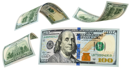 Isolated Stack of One Hundred Dollar Bills