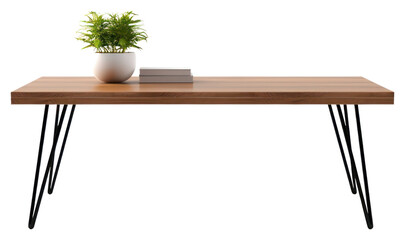 PNG Modern minimalist wooden coffee table