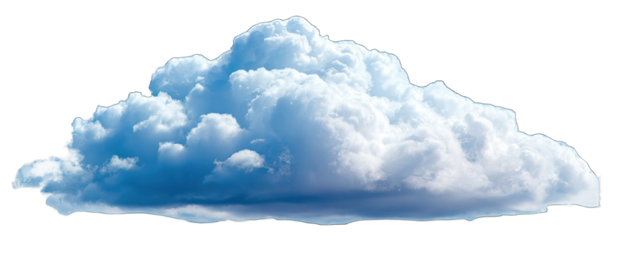 Fluffy cumulus cloud graphic - Powered by Adobe