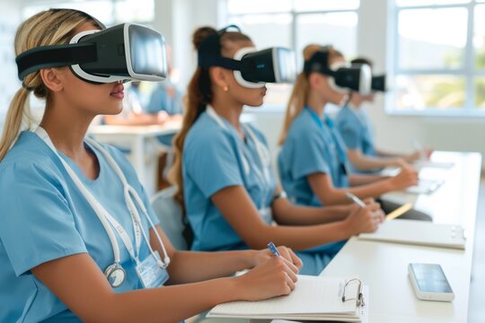 Nursing Students Use VR Simulation