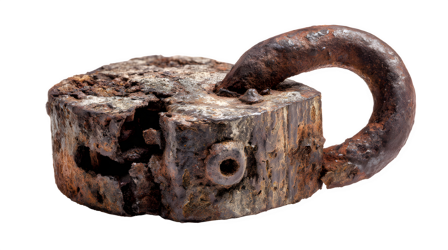 old rusty lock