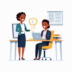 Employee Receiving Salary in Office