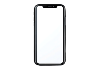 Vertical view of a blank smartphone