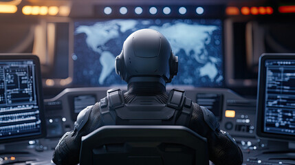 Futuristic operator monitoring global data systems