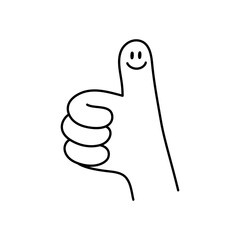 Vector line simple illustrations, hands and gesture in outline style, sticker gesture, print and poster design, funny mascot