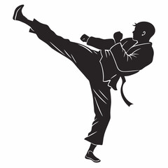karate man silhouette