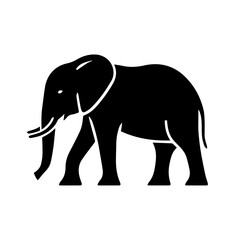 Fototapeta premium elephant silhouette vector
