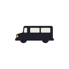 Limousine Icon: Black Car Transportation Vector Graphic for Website and App Design