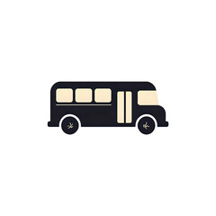 Classic Bus Icon: Transportation Vector Graphic for Websites and Apps
