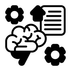Mental Output Semi Solid Vector Icon