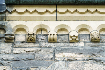 Colonial heritage architectural detail of University College building, Toronto, Canada © TOimages