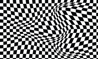 Obraz premium black and white checker board