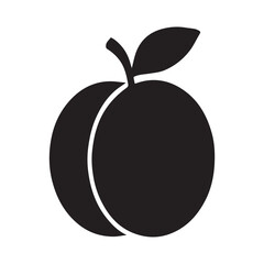 Apricot Silhouette Vector Illustration