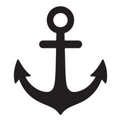 anchor vector silhouette illustration 