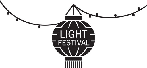 Illuminating Light Festival Vector Illustration with Lantern and Decoration Icon Design