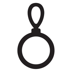 Minimal Black Circle with Loop Symbol Icon