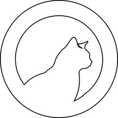 Minimal outline cat logo vector, perfect for modern branding, pet shops, and creative product packaging.