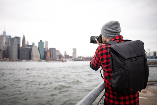 Photographer in New York City with camera
