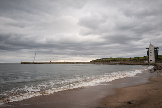 harbour seaside view in in Aberdeen in Scotland