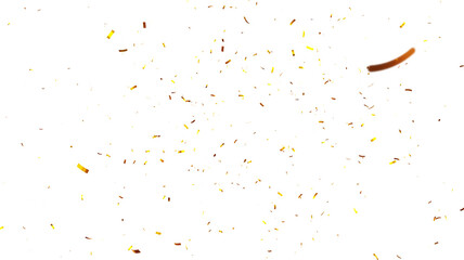 Luxury Golden Confetti Corner PNG – Transparent Background Overlay for Event Designs. Golden Falling Glitter Confetti PNG Transparent – Perfect for Wedding Invitations and Flyers