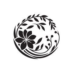 floral design vector silhouette clip art idea logo design illustration. flower abstract icon set collections.