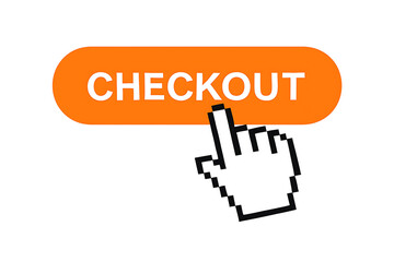 Checkout button icon isolated on transparent background