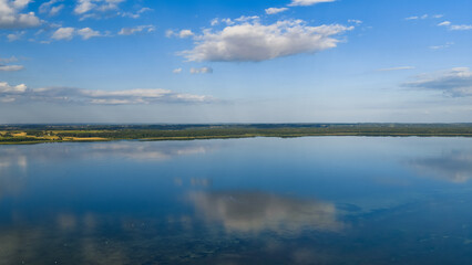 Lake Metelys in Lithuania in summer
