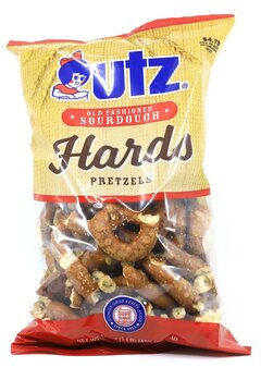 Pretzels snack bag from UTZ brand. Founded in 1921, they make an assortment of snack products