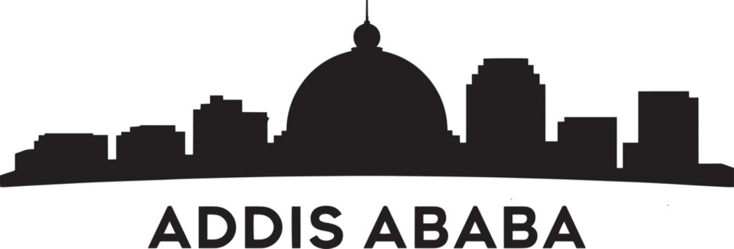 Addis Ababa City Skyline Silhouette Urban Landscape Architecture Buildings Capital