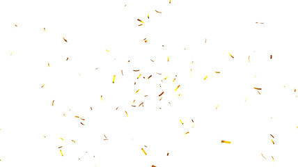 Elegant gold confetti background. Golden glitter dust particles confetti on transparent background. PNG Gold confetti effect, transparent background. 