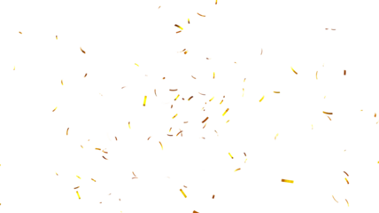 Elegant gold confetti background. Golden glitter dust particles confetti on transparent background. PNG Gold confetti effect, transparent background.