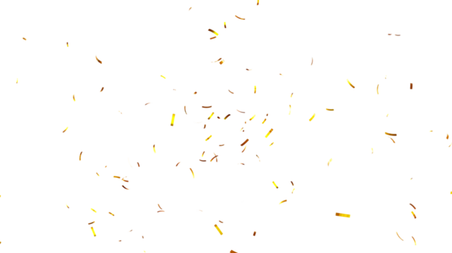 Elegant gold confetti background. Golden glitter dust particles confetti on transparent background. PNG Gold confetti effect, transparent background. 